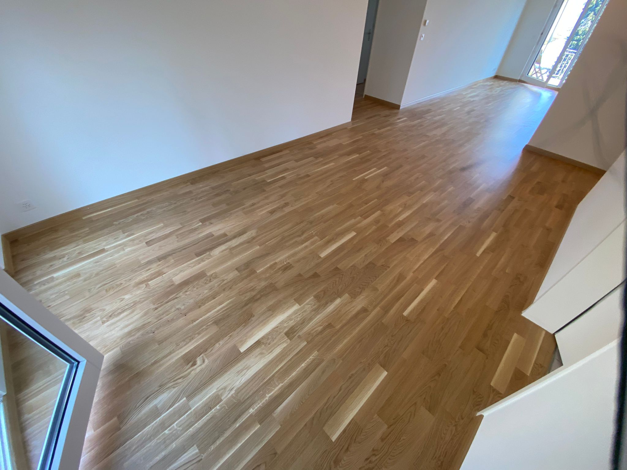 Neu verlegter Stabparkettboden